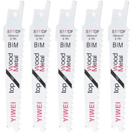 

GLFILL 5Pcs S511Df 100Mm Hcs Reciprocating Saw Blade Jigsaw Blade Wood Plastic Cutting
