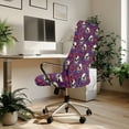 thumbnail image 3 of Xixirimido Skull Rose Floral Heart Print Office Chair Covers Stretchable Computer Gaming Chair Cover, Universal Desk Chair Covers Removable Rotating Chair Slipcover with Button, Large, 3 of 6