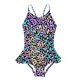 thumbnail image 1 of Traje de baño para niñas, traje de baño de una pieza para niñas pequeñas, traje de baño con hombros descubiertos, traje de baño de playa para niños de 8 a 10 años, 1 of 4