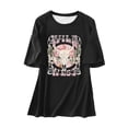 thumbnail image 3 of T-Shirt Women Wild West Print Crew Neck Tees for Women Girls Cowgirl Western Graphic Tee (Black S), 3 of 3