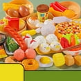thumbnail image 1 of Kitchen Utensils Play Set Kids Pretend Role Fruits Toy Vegetables Pack Pan S4P9, 1 of 7