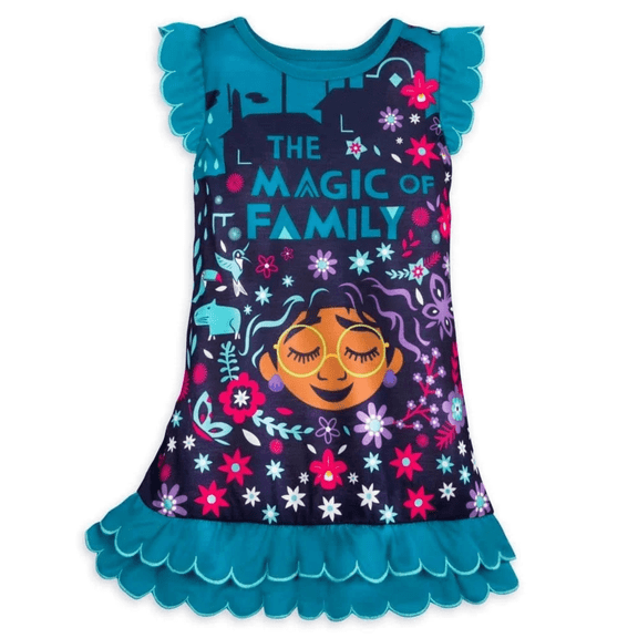 Disney Encanto Nightshirt for Girls with 'Magic of Family' Design, Size 4