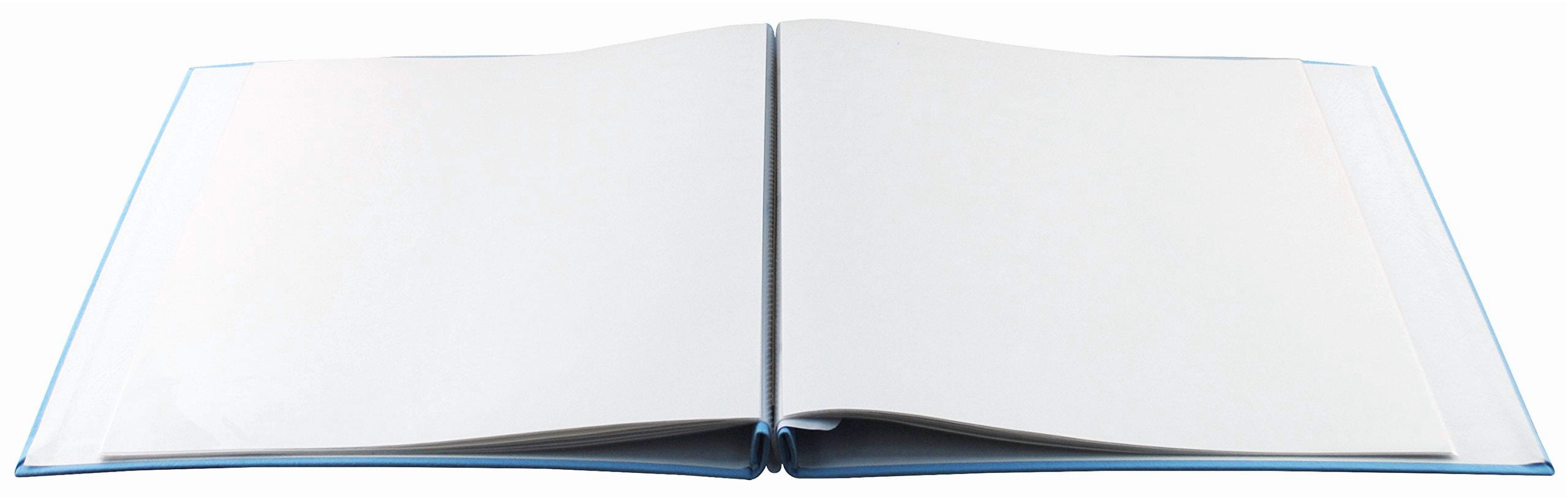 MBI Fashion Fabric Post Bound Album W/Window 12""X12""-Sky Blue
