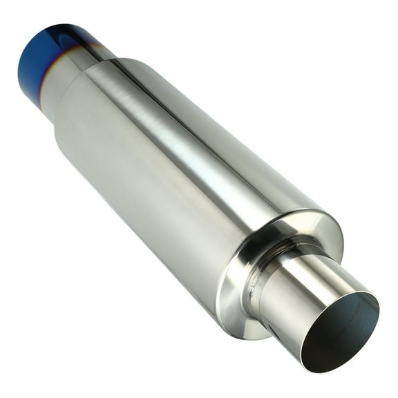 Unique Bargains Universal Car Exhaust Tip Muffler Tailpipe 3 Inch Inlet 4 Inch Outlet Stainless Steel Burnt Blue