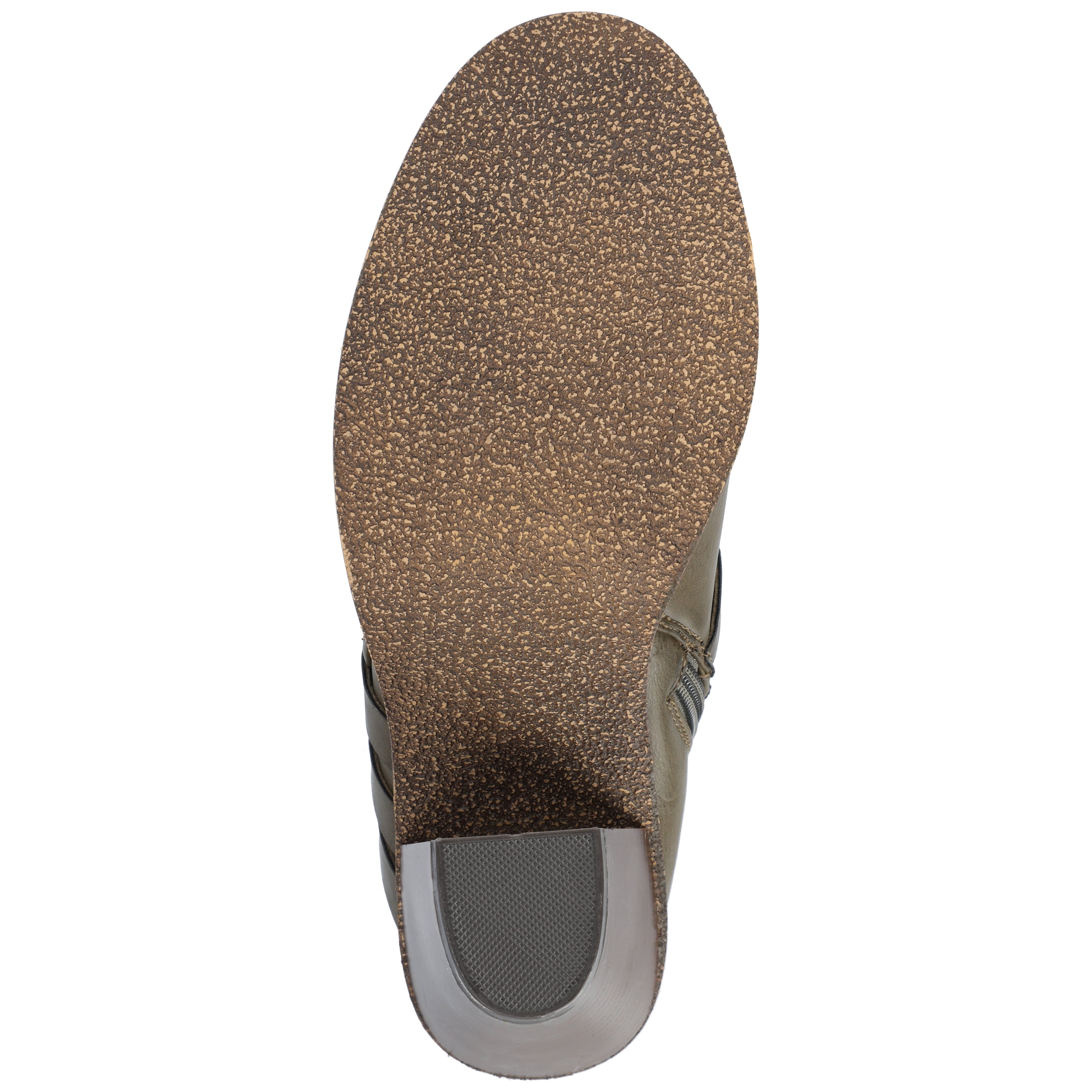 Journee Womens Strap Inside Zip Stacked Heel Booties, Widths Available