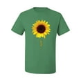 thumbnail image 2 of Sunflower Christian Faith Cross Inspirational/Christian Men's Graphic T-Shirt, Kelly, X-Large, 2 of 3