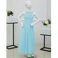 thumbnail image 6 of Runhomal Teenager Kids Flower Girl Dress Sequins Halter Neck Chiffon Wedding Party Prom Ball Gowns Sky Blue 16, 6 of 7