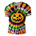 thumbnail image 5 of SJLDQY Halloween Men's Tie Dye T Shirts Novelty Pumpkin Graphic Tees Short Sleeve Crewneck T-Shirts for Men Hallowmas Streetwear Casual Tops, 5 of 6
