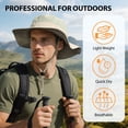 thumbnail image 5 of OZERO UPF 50+ Sun Hats for Women Men - Wide Brim Summer Mesh Hat UV Protection Packable Boonie Bucket Fishing Camping Safari Beach Hats for Ladies Hiking, 5 of 7