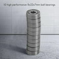 thumbnail image 2 of Rodamientos de Bolas Alto Rendimiento 10Pcs 8X22X7Mm 608- 608RS Z R-228HH, 2 of 5