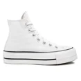thumbnail image 1 of Tenis Converse Mujer 560846C Chuck Taylor en Plataforma de Lona Blanco 25 cm, 1 of 6