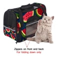 thumbnail image 4 of Watermelon Ultimate Pet Travel Bag with 900D Oxford Cloth Fabric and Sherpa Base Material - 17x10x11.8 in - Nylon Webbing for Comfort - Convenient and Durable Design for, 4 of 7