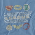 thumbnail image 2 of JLA Symbols Women's T Shirt, Carolina Blue, 2X-Large, 2 of 6