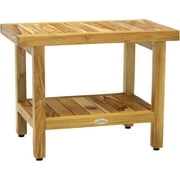 24" Spa™ Shield Teak Shower Bench with Shelf