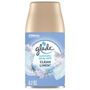 Glade Automatic Spray Refill, Air Freshener Infused with Essential Oils, Clean Linen, 6.2 oz, 1 Count