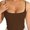 Brown, variant on Women's Tennis Tanks Comfortable Everyday Knit Camisole Sleeveless Tank Top for Casual Layering and Summerwear Brown XS