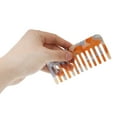 thumbnail image 4 of Unique Bargains 1 Pc Vintage Portable Wide Tooth Comb Yellow Blue Imitation Acetic Acid, 4 of 6