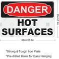thumbnail image 2 of Metal Hanging Plate Horizontal Sign HOT SURFACES, Waterproof, Fade and Scratch Resistant, safety signs, equipment Warning signs, etc - DANGER SIGN Style 20x30cm, 2 of 8