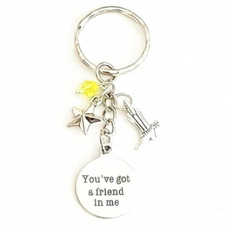 You've Got a Friend in Me Accessories Silver Charm Keychain Gift of Friendship and Love | Merchandise for Men and Women