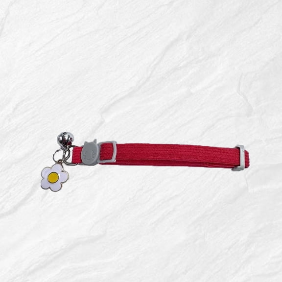 Reflective Breakaway Cat Collar with Bell Colorful Flower Charm Adjustable Small Collar for Dogs and Cats for Daily Wear and Photo Shoots (118 Characters)