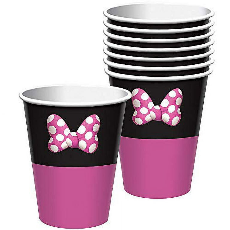 Minnie Mouse theme party birthday decoration banner plates cover cups