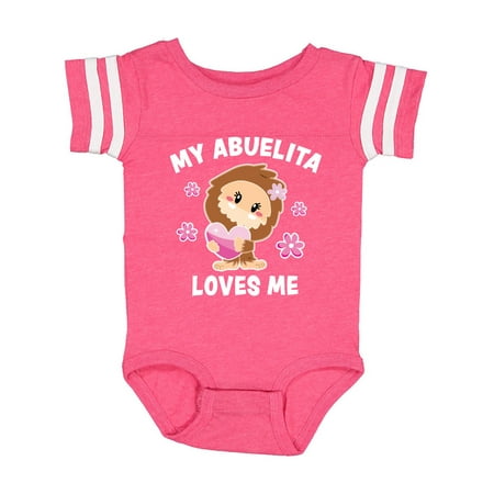 

Inktastic My Abuelita Loves Me with Bigfoot Gift Baby Girl Bodysuit