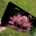 thumbnail image 5 of 1 Pcs 2D Flat License Plate Covers & Frames, Pink Flamingo For Decorative Front, Waterproof For Decoration Aluminum License Plate Covers & Frames Cover For Men Women, 12" X 6", 5 of 6