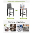 thumbnail image 3 of Orange Navy Blue Coral Bar Stool Covers Set of 2, Summer Beach Coastal Ocean Stretch Washable Bar Chair Covers with Backs, Removable Pub Counter Height Chair Cover for Kitchen Dining Room Cafe, 3 of 7