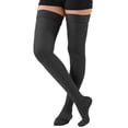 thumbnail image 5 of Extra Large Compression Thigh High for Men and Women 20-30mmHg - Black, 3XL, 5 of 13