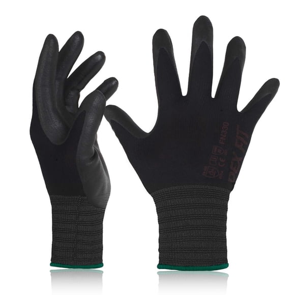 Guantes de trabajo DEX FIT Nitrile FN330, 3 pares, negros, talla M (8)