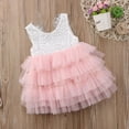 thumbnail image 3 of Nouveau-né Bébé Filles Robe Dentelle Florale Dos Creux Robe Soleil Multi-Couche Maille Tutu Princesse Robe Blanche 2-3 Ans, 3 of 6