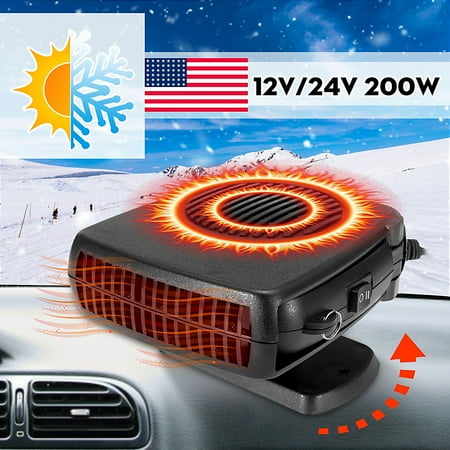 12v 24v 150 200w Car Vehicle Portable Heater Cooling Fan