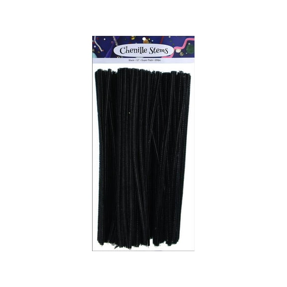 PA Ess Chenille Stem 12" Super Pack 250pc Black