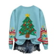 thumbnail image 7 of Christmas Sweatshirts for Women Fashion Vintage Xmas Holiday Tops Casual Christmas Sweater Long Sleeve Outfits Crewneck Fleece Sweatshirt Pullover Top Plus Size, 7 of 7