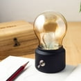 thumbnail image 3 of OUSITAID Bedside Table Lamp USB Rechargeable Table Lamp Decorative Retro Bulb Light Warm Light Ambience Desk Light LED Bedside Ni, 3 of 9
