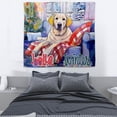thumbnail image 3 of Watercolor Hello Winter Labrador Retriever Chill Christmas Welcome Tapestry Lab Dog Lover Gifts Wall Hanging Backdrop Home Decor - 00016, 3 of 5