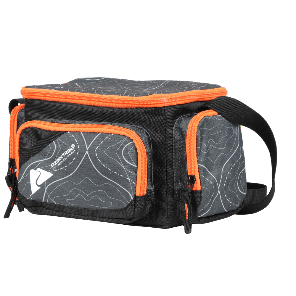 Ozark Trail Soft-Sided 350 Fishing Tackle Bag with 3 Tackle Boxes