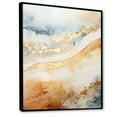 thumbnail image 2 of Designart "Amber And Azure Seashore Sand Blend III" Coastal Floater Framed Canvas Prints, 2 of 5