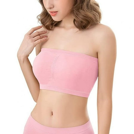 Women Strapless Bandeau Bra Seamless Bralettes Stretchy Chest Wrap Soft Bandeau Crop Tube Top  S-6XL