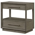 thumbnail image 4 of Durango 2-drawer Nightstand Bedside Table Taupe Oak, 4 of 13
