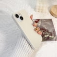 thumbnail image 6 of Compatible for iPhone 13/ iPhone 14 Case Cute Woven Pattern Braid Design Solid Color Soft Silicone Shockproof Cover for Women Girls-Apricot White 2, 6 of 13