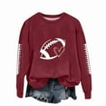 thumbnail image 5 of Sakmal Pullover Sweatshirts Women Game Day Football Workout Red Sweatshirts Fashion Long Sleeve Shirts, 5 of 5