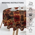 thumbnail image 6 of Bear Deer Tablecloth Round 60" Rustic Vintage Wildlife Elk Moose Cabin Lodge Forest Animal Tree Farmhouse Country Style Circular Table Cloth Cover for Dining Kitchen Party Picnic Decor, 6 of 7