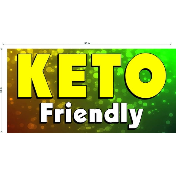 KETO FRIENDLY KETO DIET FOOD CHOICE VINYL HORIZONTAL BANNERS (CHOOSE SIZE) NEW!