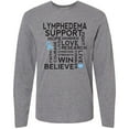 thumbnail image 3 of Inktastic Lymphedema Awareness Month Ribbon Long Sleeve T-Shirt, 3 of 5