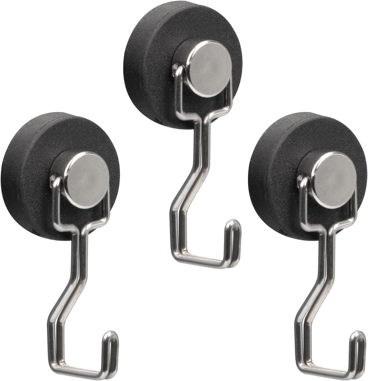 Rubber Coated Magnetic Hooks for Cruise Ship Cabin,Kitchen,Garage,Classroom and Office Waterproof Heavy Duty Metal Hangers with Increased Friction and Anti-Scratch Protection(6, Sliver)