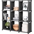 thumbnail image 1 of SONGMICS 9-Cube DIY Storage Shelves, Closet Organizer Rack, Non-Woven Fabric Cabinet, Black, 1 of 6