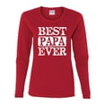thumbnail image 2 of Wild Bobby, Best Papa Ever, Father's Day, Women Graphic Long Sleeve Tee, Red, Medium, 2 of 4