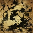 thumbnail image 2 of OnRei 26x26 White Modern Wood Framed Museum Art Print Titled - Splatter 2 GOLD, 2 of 4
