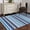 Navy Blue, variant on Area Rug for Living Room, Colorful Striped Non-Slip Indoor Large Carpet for Bedroom/Dining Room, Pink Blue Yellow Abstract Vertical Lines Washable Low-Profile Rectangle Floor Runner Rugs - 5 x 8 Ft